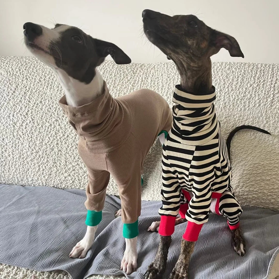 Clothing for Dogs Cute Winter Puppy Clothes Autumn Warm 4-legged Cotton Coffee Coat for Italian Greyhound Whippet Dog Sweatshirt