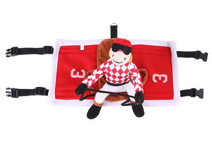 Dog fancy dress Horseback Riding Cosplay Costume Halloween Funny New Year's Dog Suit Soft Breathable Clothes Dogs Accessories