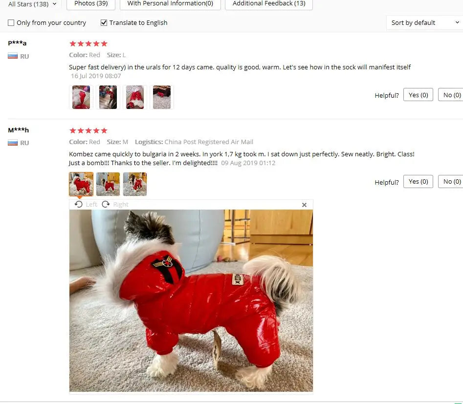 Waterproof Winter Pet Dog Clothes Warm Pet Down Coat Jacket Jumpsuit Puppy Clothes For Small Dog Costume Chihuahua Ropa Perro