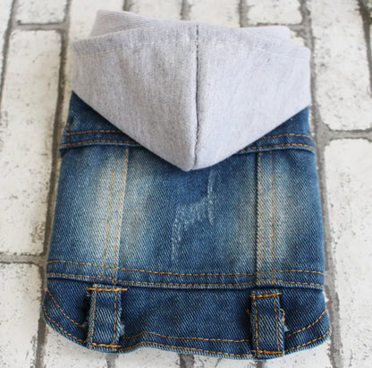Denim Dog Clothes, Cowboy Pet Dog Coat, Puppy Clothing, Small Dogs Jeans Jacket, Vest Coat, Puppy Outfits, Cat Clothes, XS-2XL