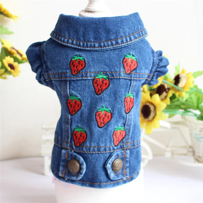 Denim Dog Clothes, Cowboy Pet Dog Coat, Puppy Clothing, Small Dogs Jeans Jacket, Vest Coat, Puppy Outfits, Cat Clothes, XS-2XL