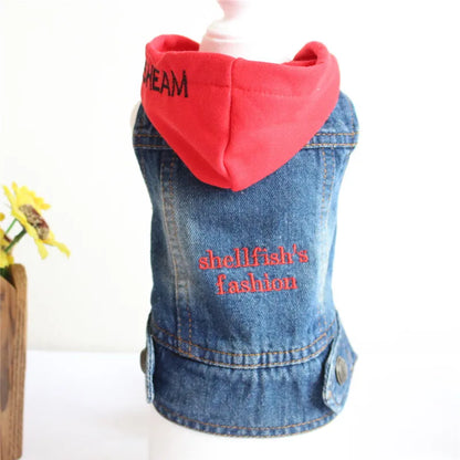 Denim Dog Clothes, Cowboy Pet Dog Coat, Puppy Clothing, Small Dogs Jeans Jacket, Vest Coat, Puppy Outfits, Cat Clothes, XS-2XL