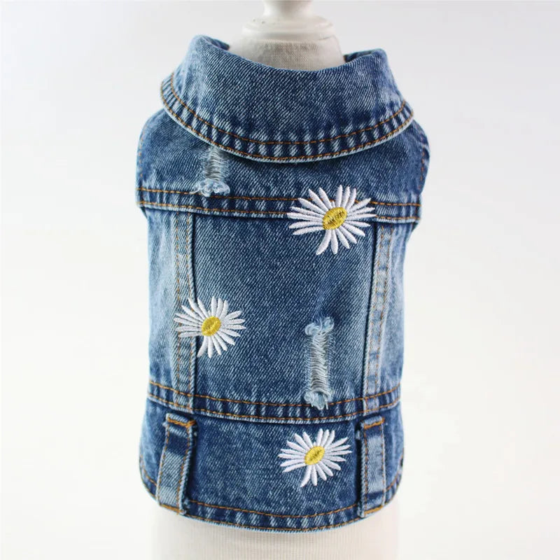 Denim Dog Clothes, Cowboy Pet Dog Coat, Puppy Clothing, Small Dogs Jeans Jacket, Vest Coat, Puppy Outfits, Cat Clothes, XS-2XL