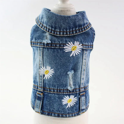 Denim Dog Clothes, Cowboy Pet Dog Coat, Puppy Clothing, Small Dogs Jeans Jacket, Vest Coat, Puppy Outfits, Cat Clothes, XS-2XL