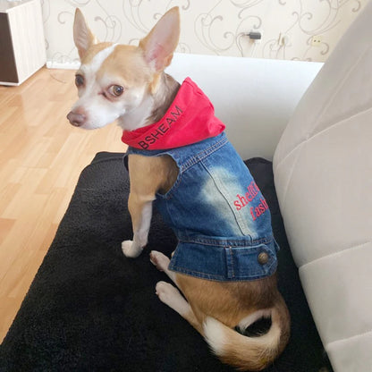 Denim Dog Clothes, Cowboy Pet Dog Coat, Puppy Clothing, Small Dogs Jeans Jacket, Vest Coat, Puppy Outfits, Cat Clothes, XS-2XL