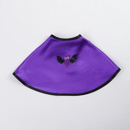 Adjustable Dog Halloween Costume Cartoon Decorative Dog Wizard Cape Bat with Face Mask Pet Transformation Costume