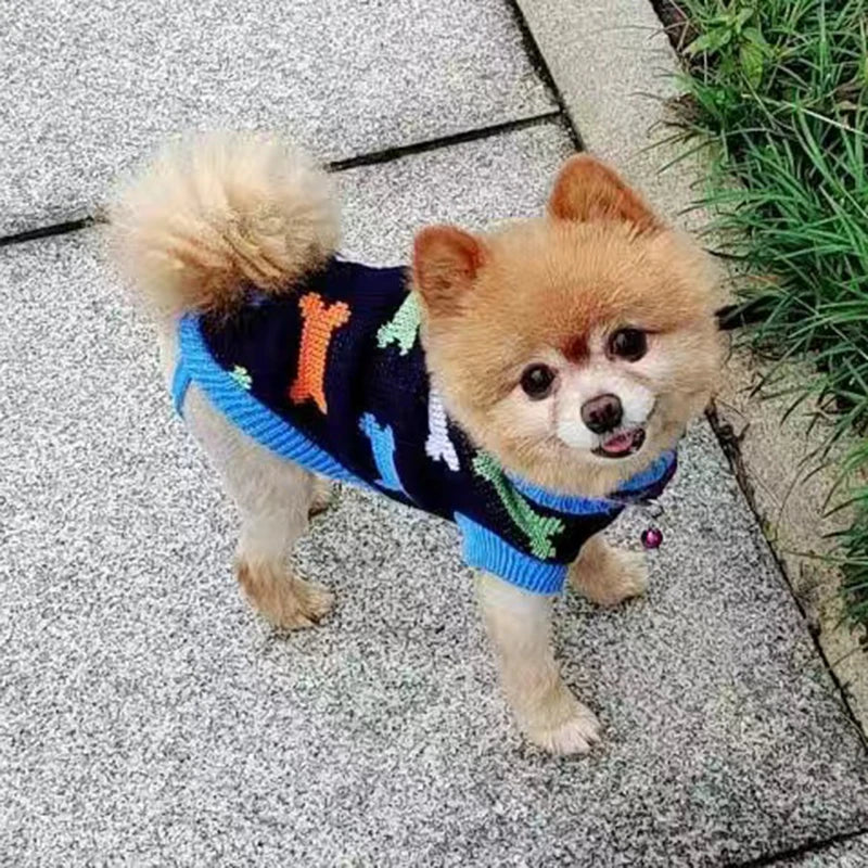 2023 New Arrivals Pet Puppy Clothes Fashion Warm Dog Sweater for Small Dogs Cats Pomeranian Dachshund Autumn Winter Pet Clothing