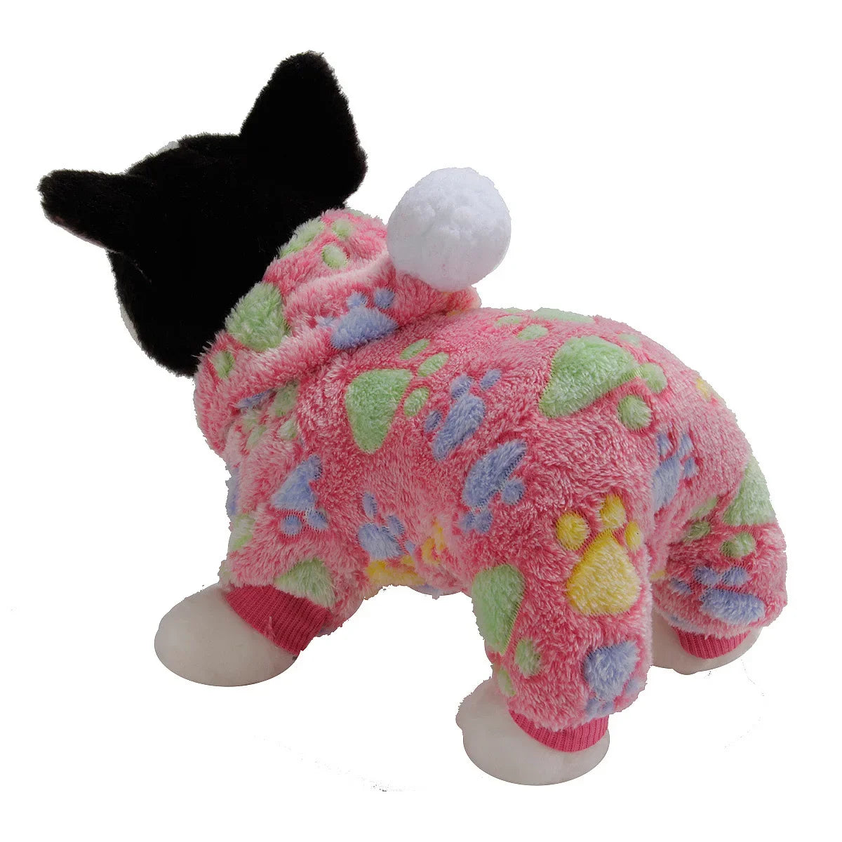 Pet Clothes Flannel Dog Costume Dog Cold Weather Coats Cat Apparel Soft Flannel Doggie Jumpsuit Clothes Pet Four Legged Pajamas