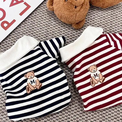 Dog Clothes 2025 Cute Bear Puppy Hoodies Autumn Winter Warm Coat Polo Shirts Cat Clothing Chihuhua Bichon Apparels Dog Pullover
