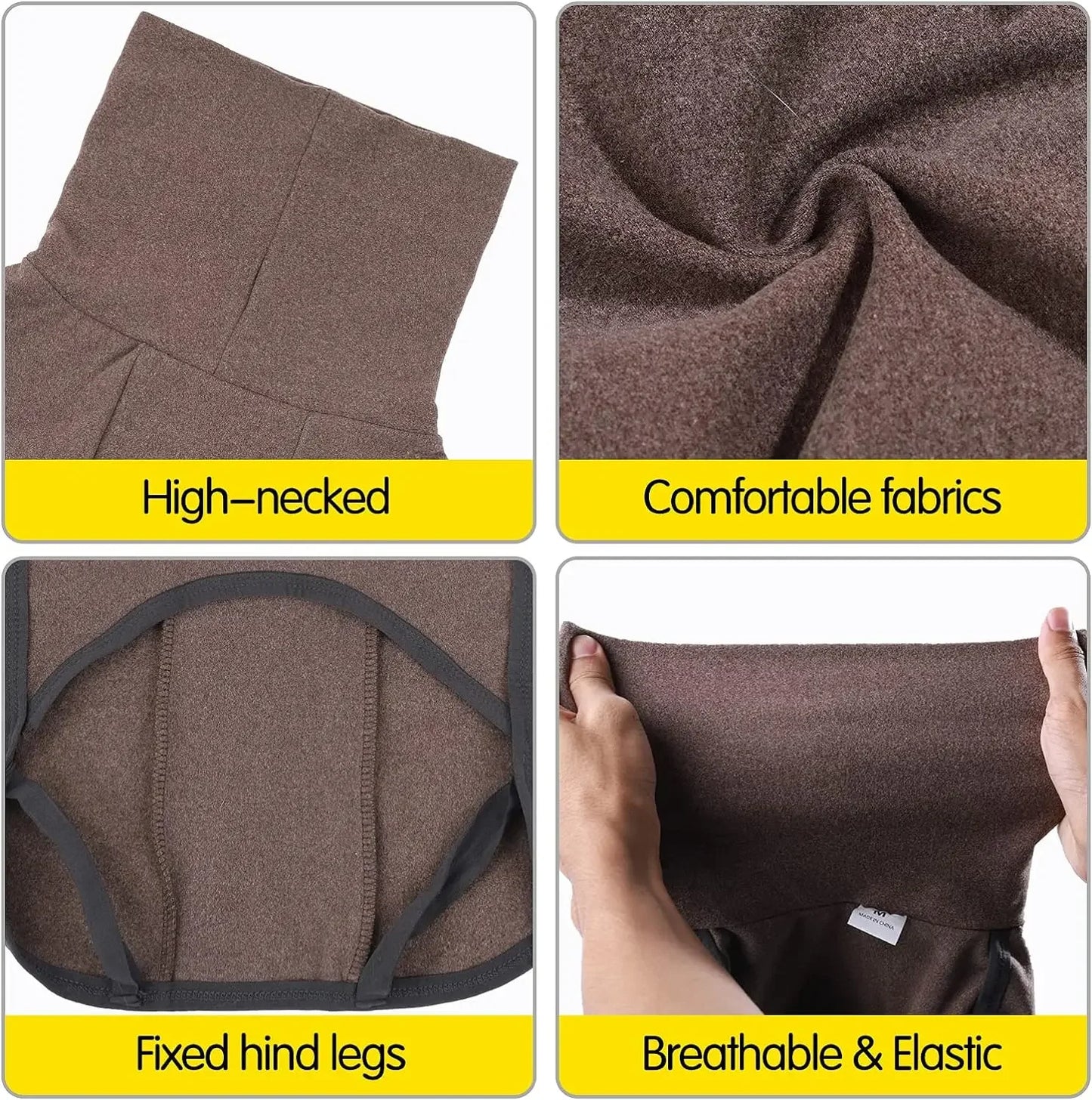 2024 Pet Dog Clothes Autumn Winter Dog Clothes Fleece Warm Dogs Vest High Neck Pet Jacket Pet Costume Dogs Clothes