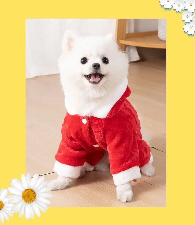 Cartoon Animal Dog Cat Costume Small Dogs Cat Winter Warm Pet Jumpsuit Pajama for Yorkies Poodle Overalls Puppy Mascotas Clothes