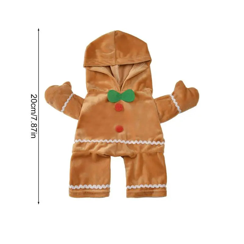 Pet Clothes Christmas Walking Gingerbread Man Pet Costume Cosplay  Warm Soft Hoodie  Dogs Puppy Pets Sweater for Autumn winter