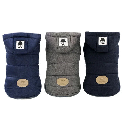 Dog Winter Warm Jacket for Small Dogs Clothes Puppy Fleece Two-legged Coat Pet Hoodie Chihuahua French Bulldog Yorkies Costumes
