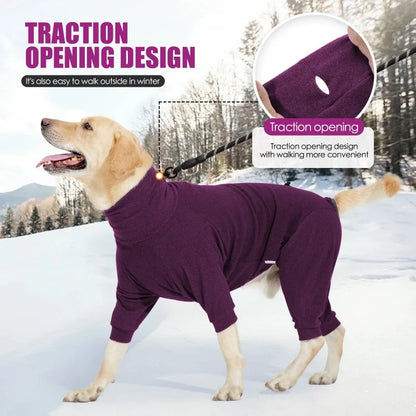 Winter Dog Clothes  4 Legs Jumpsuits Warm Fleece Coat Clothing Autumn for Small Medium Large Dogs Big Pets Apparel Supplies
