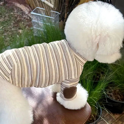 Casual Dog Clothes Autumn Teddy Vest Yorkshire Warm Bottoming Shirt Small to Medium Dog Pullover Dog Stuff