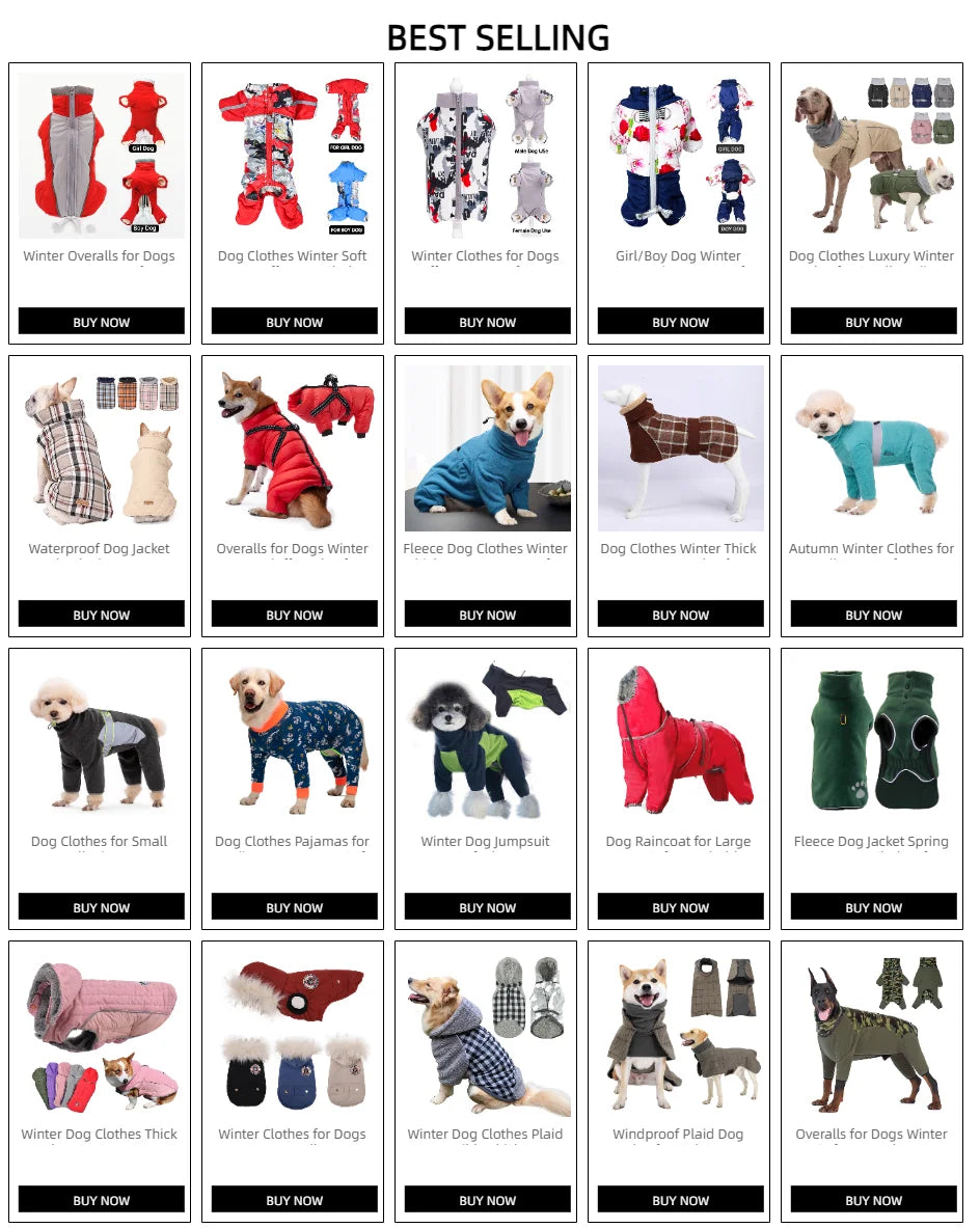 Winter Dog Clothes Overalls for Small Medium Dogs Luxury Fashion Lightweight Down-Like Cotton Padded Puppy Coat Soft Warm Jacket