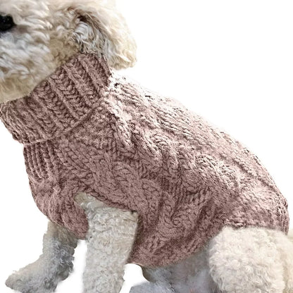 Warm Pet Dog Sweaters Winter Pet Clothes Solid Color Design Sweater Fashion Clothing for Pet Dogs Cats Cat Sweater Cats Clothes