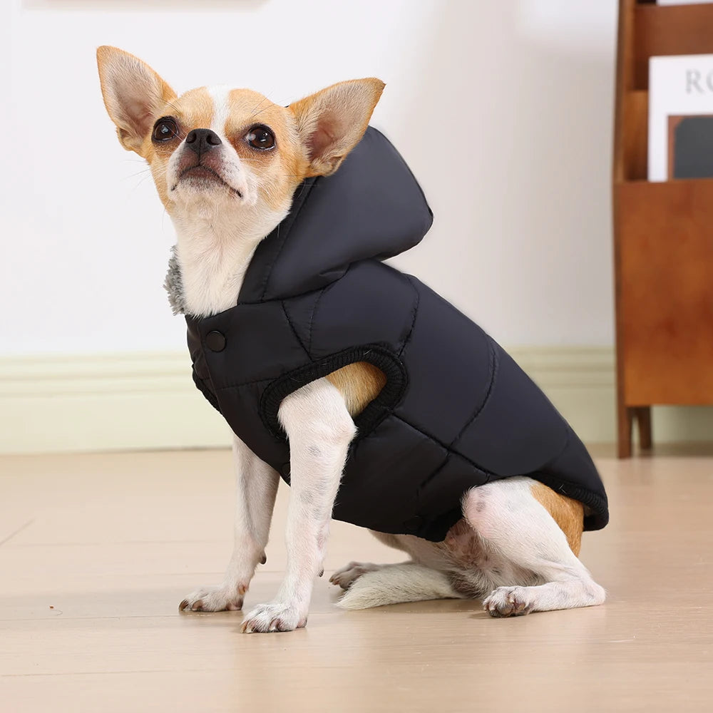 Dog Winter Clothes Warm Pet Thicken Fleece Vest Comfortable Puppy Waterproof Hoodies For Dogs Cats Chihuahua Yorkshire Supplies