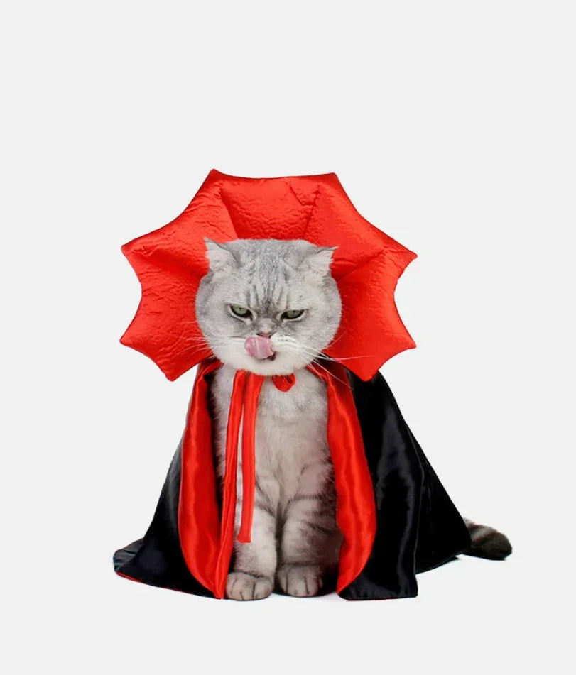 Cute Halloween Pet Costumes Cosplay Vampire Cloak For Small Dog Cat Kitten Puppy Dress Kawaii Pet Clothes Cat Accessoties Gift
