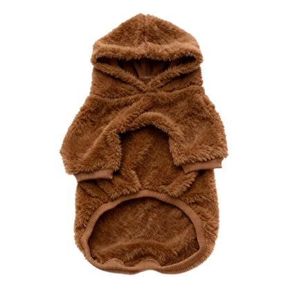 Winter Pet Dog Clothes Fleece Warm Hoodie For Medium Large Dogs Soft Dog Plush Outdoor Coat Labrador Golden Retriever Clothing