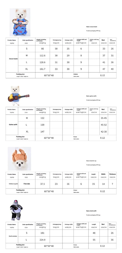 Funny Pet Halloween Dog Clothes Costume Small Dog Jacket Creative Outfit for Teddy Cats  Costume Dog Clothes for Small Dogs