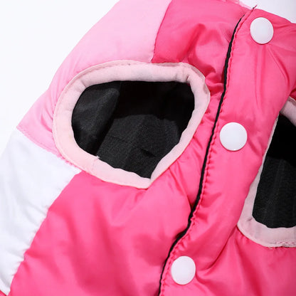 Windproof Dog Clothes  Color-blocking Puppy Coat  Winter Small Dogs Costumes Cats Clothing D-ring Yorkshire Pug Pet Outfits