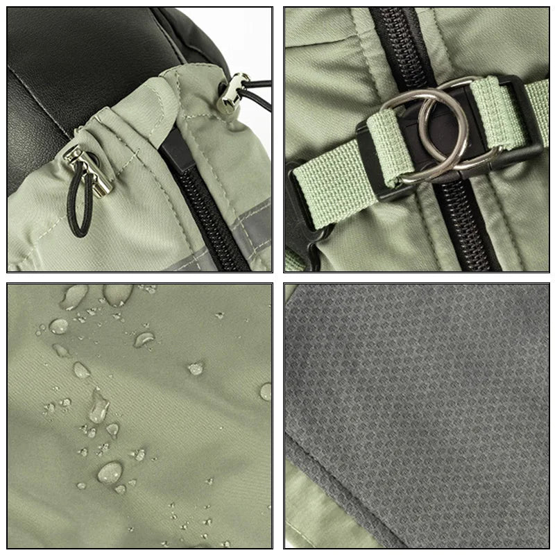 Dog Clothes Winter Warm Overalls Small Medium Dog Jumpsuit Cotton Jacket Thicken Padded Coat with Harness Adjustable Reflective