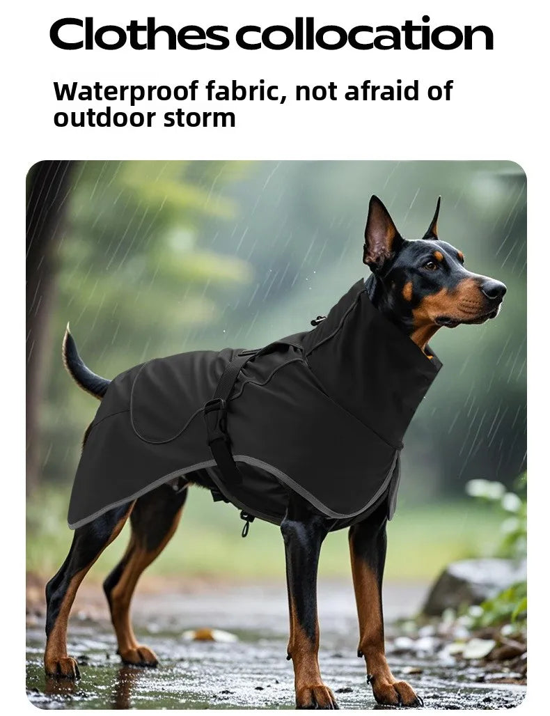 Dog Clothes Outdoor jacket Outfit Waterproof Rainproof Clothing Coat Pet Outdoor Rain Dual Use Cloth Large Dog Pet Wind Clothes