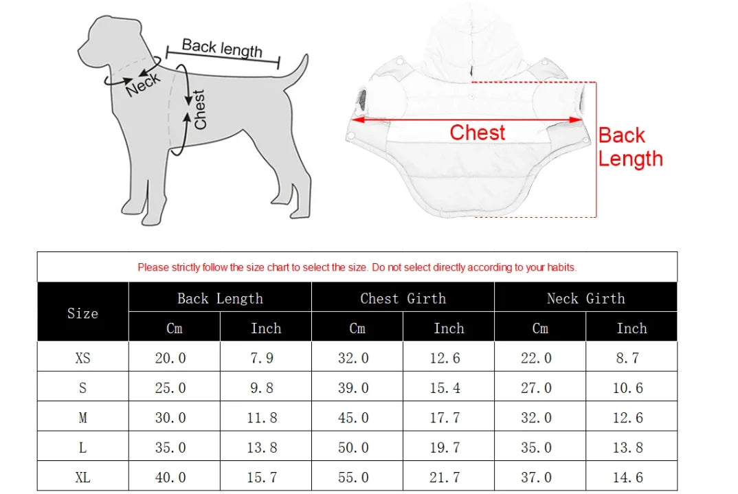 Windproof Dog Clothes  Color-blocking Puppy Coat  Winter Small Dogs Costumes Cats Clothing D-ring Yorkshire Pug Pet Outfits