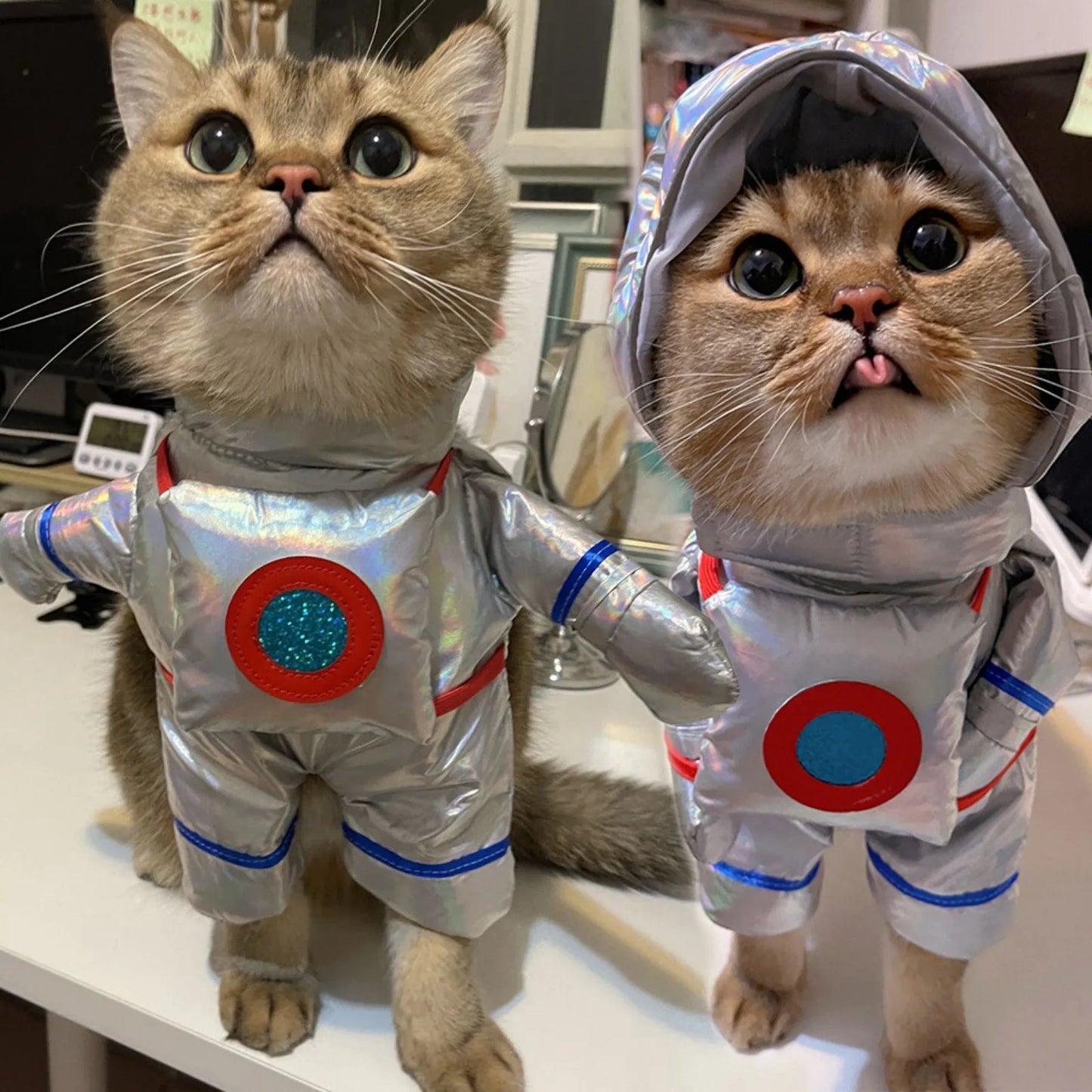 Funny Pet Clothes for Dogs Space Suit Pet Cosplay Clothing Puppy Cat Astronaut Costumes Halloween Party Dress Up Cat Dog Clothes