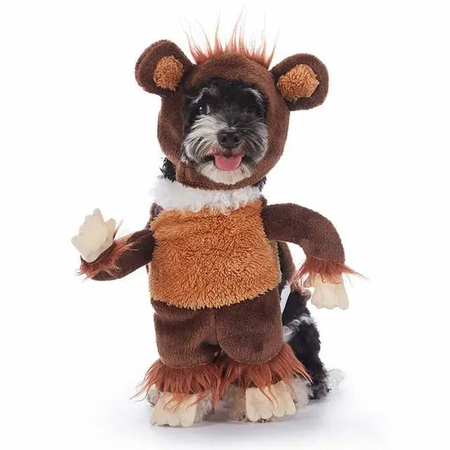 Horror Halloween Pet Costume Dog Cat Funny Party Cosplay Outfit Creative Pet Jumpsuit Suit Holiday Puppy Dress Up With Headgear