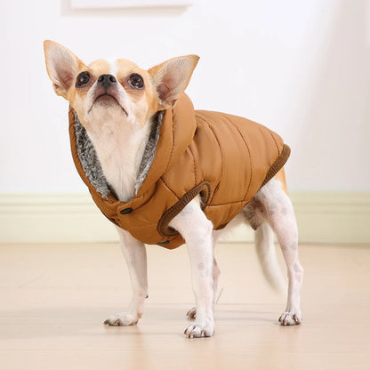 Dog Winter Clothes Warm Pet Thicken Fleece Vest Comfortable Puppy Waterproof Hoodies For Dogs Cats Chihuahua Yorkshire Supplies