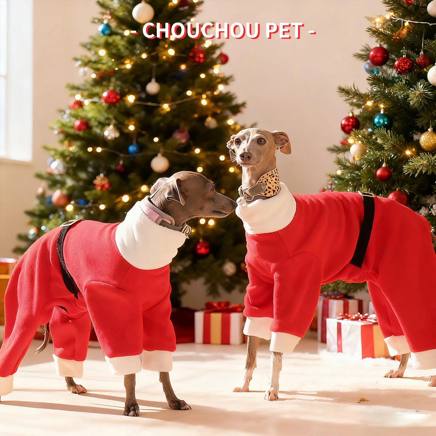 Christmas pet dog clothes suitable for Italian Greyhound Whippet sighthounds as New Year's gifts