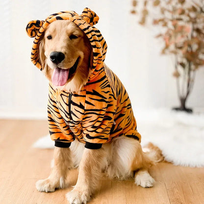 Dog Pajama Coat Pet Clothes for Medium Large Dogs Dog Hoody Winter Warm Fleece Golden Retriever Labrador Dogs Clothes Costume
