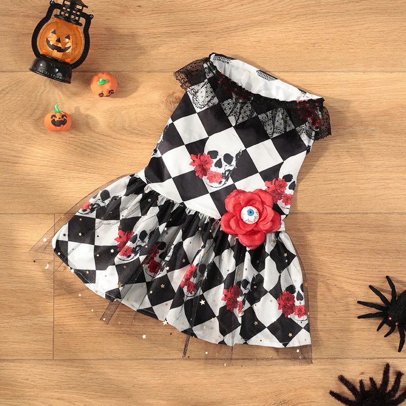 Newfashion Autumn Halloween Pet Dress Scary Costume For Dogs Party Outfit Cross Border Hot Salecat Pet Clothes
