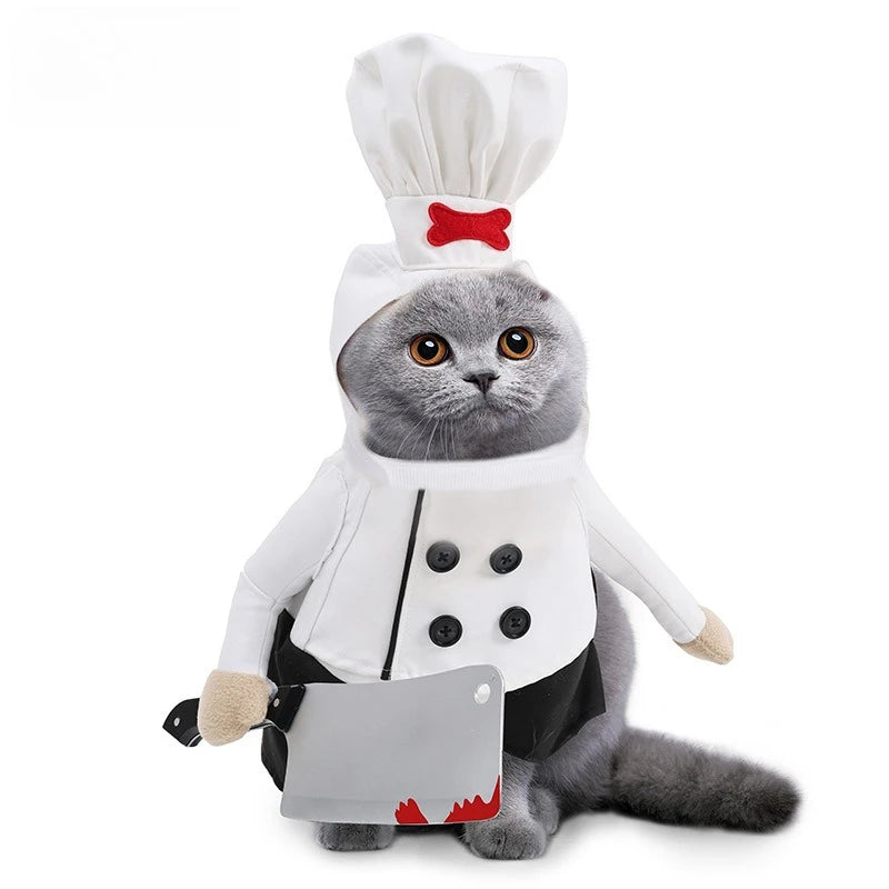 Halloween Dog Clothes Funny Pet Cat Dogs Clothes Chef Transformation Large Dog Clothing Cute Creative Puppy Kitten Pets Costume