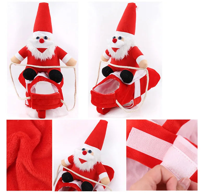 Christmas Pet Costume Dog Clothes for Large Dog Clothing Puppy Ropa Perro Funny Santa Claus Cowboy Clothing For Cats