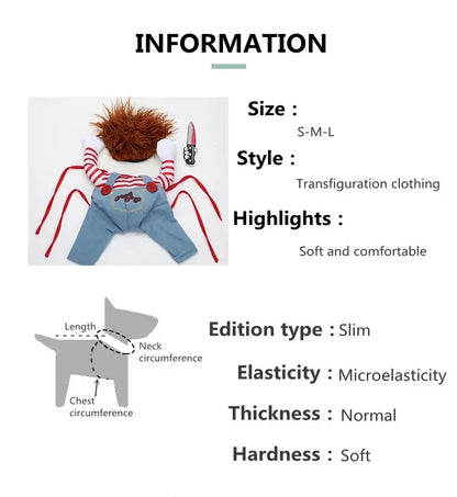 Funny Pet Dog Clothes Dog Cosplay for Dogs Halloween Dog Costumes Christmas Dog Accessories Festival Party Outfit Pet Dog Dress