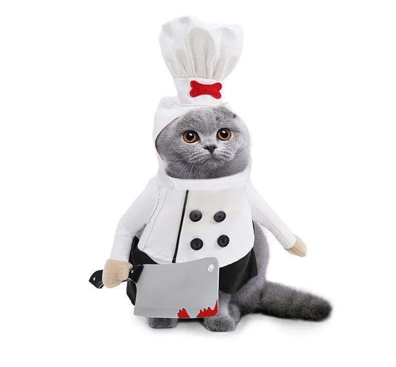 Halloween Dog Clothes Funny Pet Cat Dogs Clothes Chef Transformation Large Dog Clothing Cute Creative Puppy Kitten Pets Costume