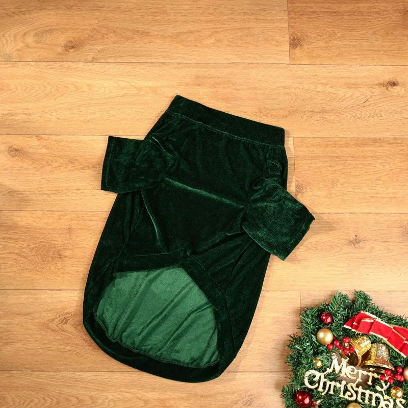 Pet Christmas Clothes Classic Merry Christmas Print Fall Winter Pet Clothing for Large Dogs Christmas Holiday Outfit Atmosphere