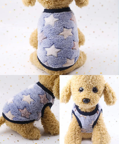 Cute Dog Clothes Winter Vest For Small Dogs Cats Warm Pets Sweater Soft Flannel Puppy Puffer Jacket Dog Accessories Supplies Xxs
