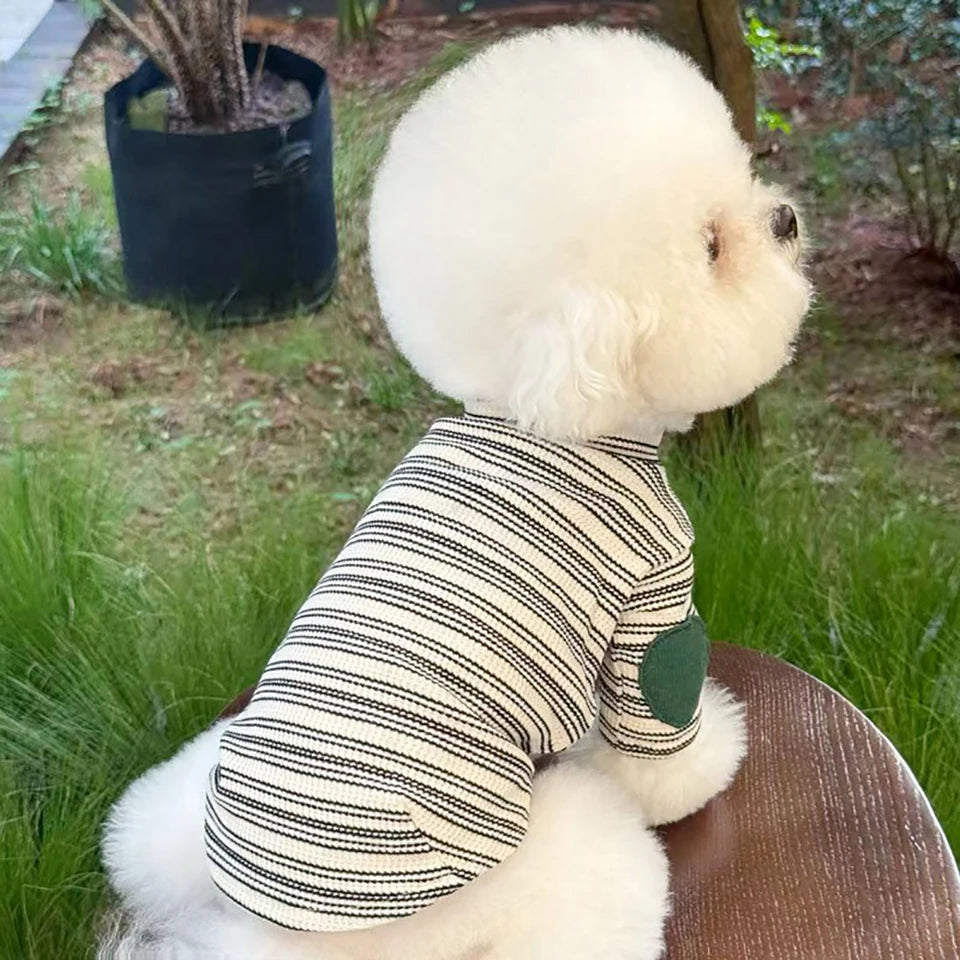 Casual Dog Clothes Autumn Teddy Vest Yorkshire Warm Bottoming Shirt Small to Medium Dog Pullover Dog Stuff