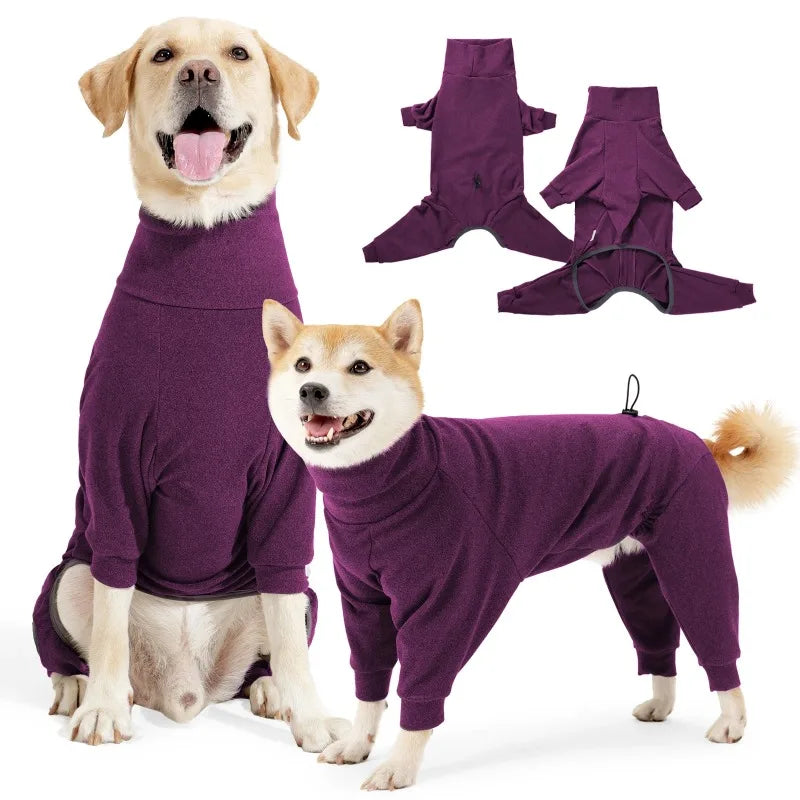 Winter Dog Clothes  4 Legs Jumpsuits Warm Fleece Coat Clothing Autumn for Small Medium Large Dogs Big Pets Apparel Supplies