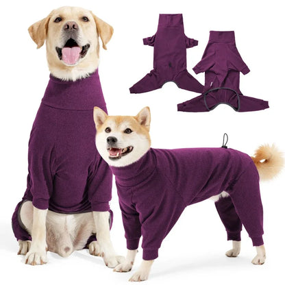 Winter Dog Clothes  4 Legs Jumpsuits Warm Fleece Coat Clothing Autumn for Small Medium Large Dogs Big Pets Apparel Supplies