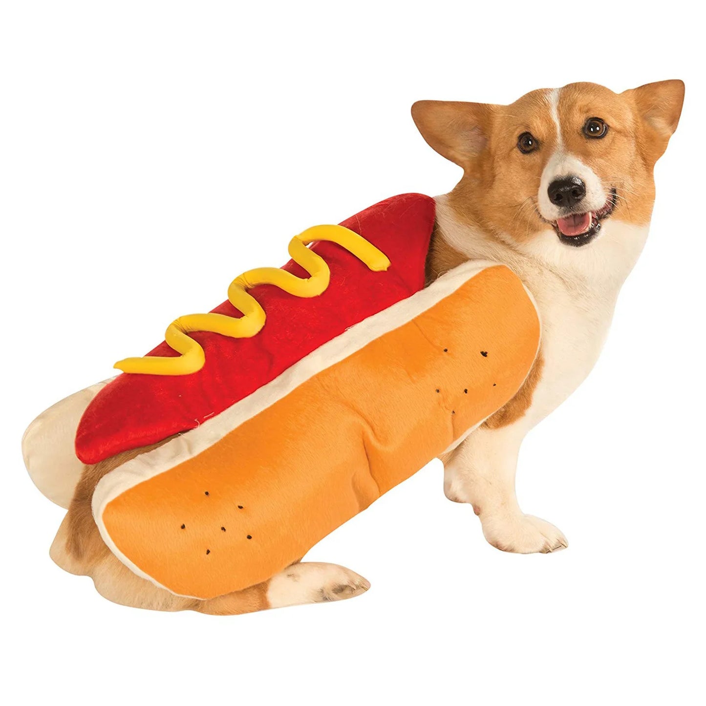 Funny Halloween Dog Costumes Hot Dog Shaped Dachshund Sausage Adjustable Clothes Pet Apparel Dressing Up Cat Party Costume Suit