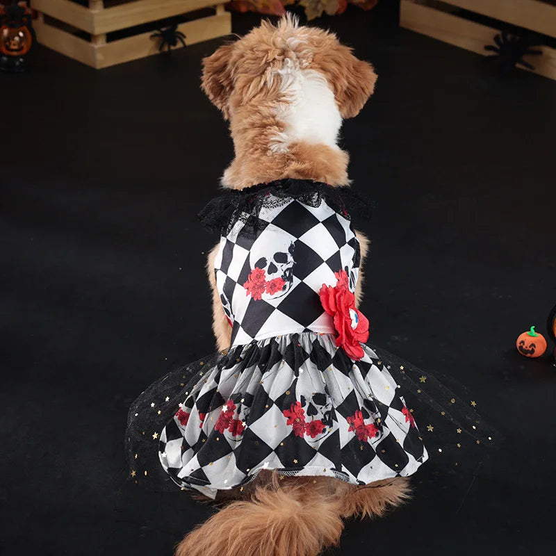 Newfashion Autumn Halloween Pet Dress Scary Costume For Dogs Party Outfit Cross Border Hot Salecat Pet Clothes
