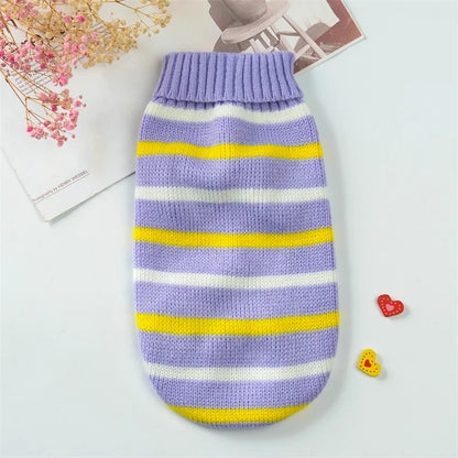2023 New Arrivals Pet Puppy Clothes Fashion Warm Dog Sweater for Small Dogs Cats Pomeranian Dachshund Autumn Winter Pet Clothing