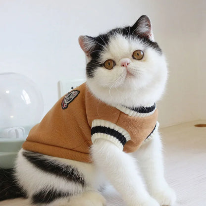 Cat Dog Sweater Pullover Winter Pet Clothes for Small Dogs Cat Vest Puppy Jacket Pet Cat Clothing Kitty Costume Ubranka Dla Psa
