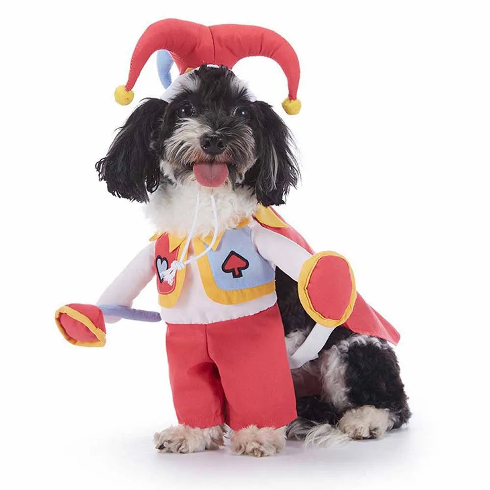 Horror Halloween Pet Costume Dog Cat Funny Party Cosplay Outfit Creative Pet Jumpsuit Suit Holiday Puppy Dress Up With Headgear