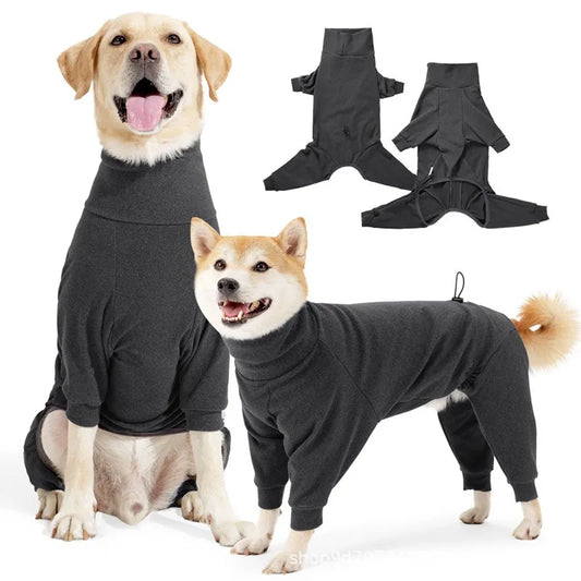 Winter Dog Clothes  4 Legs Jumpsuits Warm Fleece Coat Clothing Autumn for Small Medium Large Dogs Big Pets Apparel Supplies